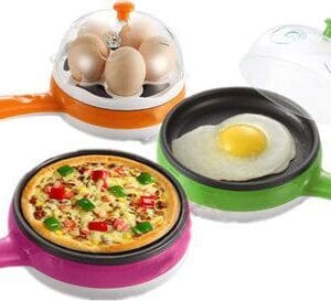Multifunctional Mini Electric Frying Pan With Egg Steamer