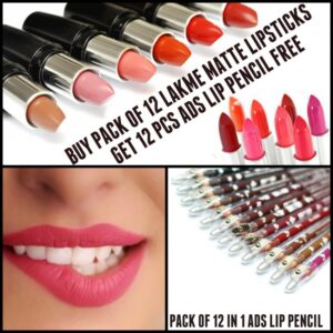 12 lakme matte lipsticks 12 ads lip pencil
