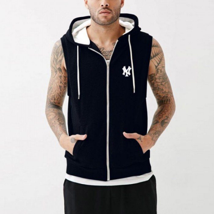 2 sleeveless hoodies for men