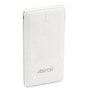 Aspor 10000mAh Power Bank White A341