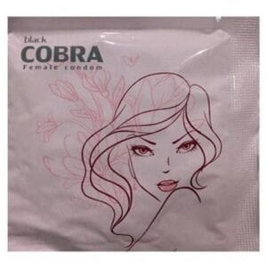Black Cobra Female Condom (Pack of 4 Condoms)