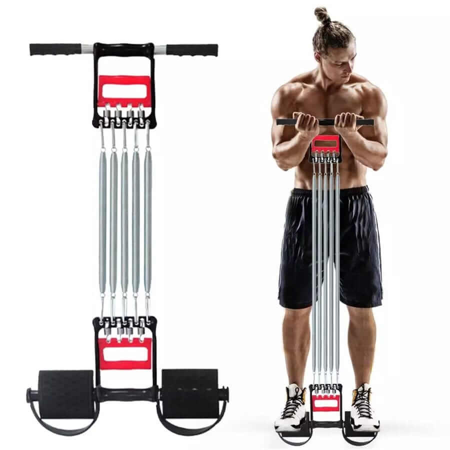 Chest Expander 5 Springs Strength Training Chest Expander Multifunctional Muscle Pull Exerciser Training Device