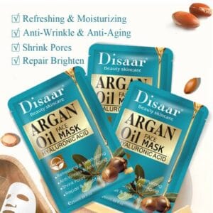 Disaar Beauty skin care Argan Oil Face Mask Hyaluronic Acid MASK 10PCS Bag 1