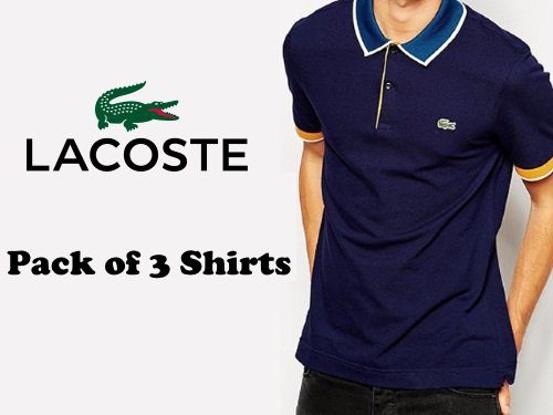 Pack Of 3 Lacoste Polo Shirts For Him
