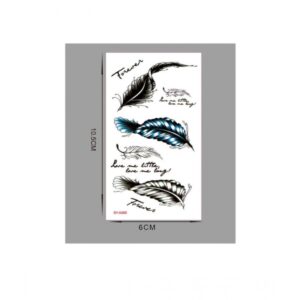 Pack of 3 Text Feather Tatto