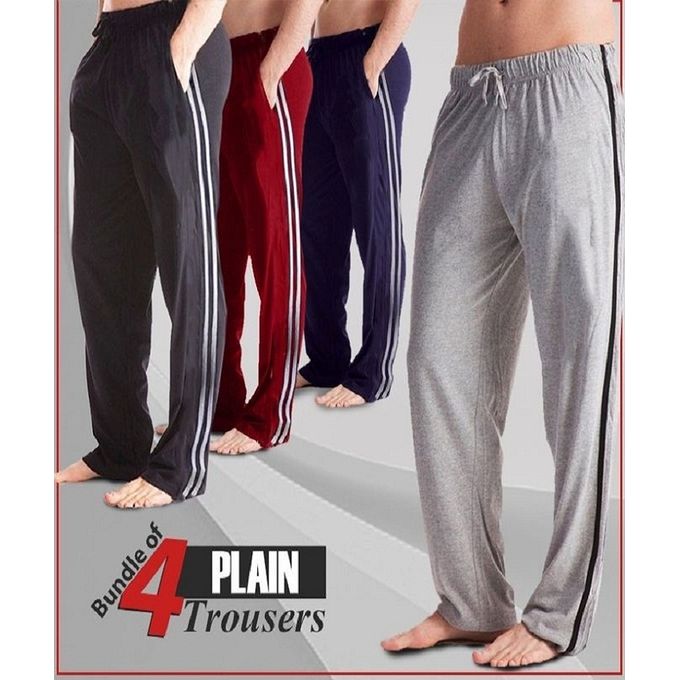 Pack of 4 Multicolor Cotton Trousers for Men in Pakistan