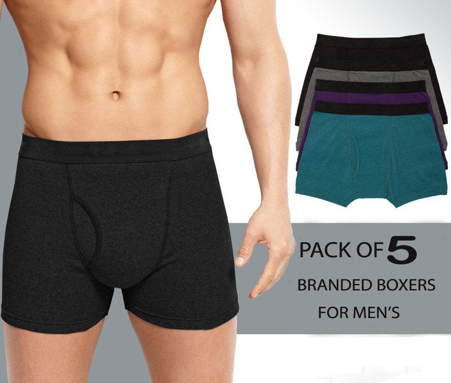 Buy the Best Quality Pack of 5 Men's Boxers Underwear at best price in Pakistan at Getnow.pk. Most Affordable Price With Fast Shipping in All Over Pakistan