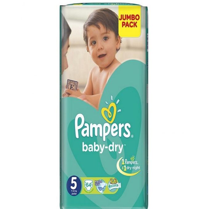 Pampers Baby Dry Mega Pack Size 5 64 Pieces in Pakistan