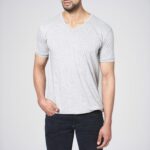 Phosphorus Grey Marl Solid Half Sleeve V Neck T Shirt 7516 058535 1 product2 700x700 1