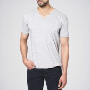 Phosphorus Grey Marl Solid Half Sleeve V Neck T Shirt 7516 058535 1 product2 700x700 1