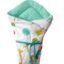 Swaddle Wrap Blanket Carrier for New Born Babies in Turquoise White