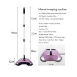 Sweep Drag All In One No Electricity Spin Broom Vacuum Cleaner 360 Sweep The Floor Machine Multicolor