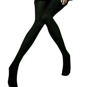 Black Opaque Stocking For Women