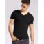 mans black v neck t shirt