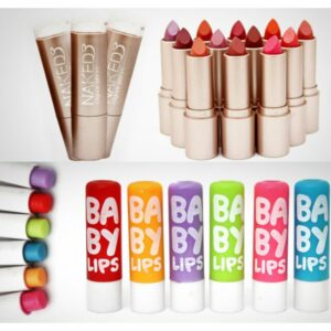 pack of 12 naked3 lipsticks 12 baby lips balm free