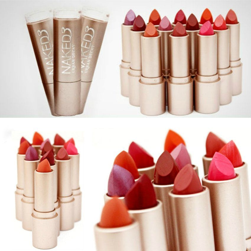 pack of 12 naked3 lipsticks random colour