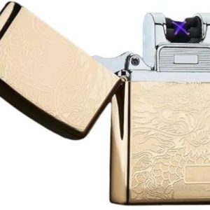 Dual X Laser Rechargeable Lighter - Leaves design
