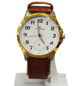 Universal Point Leather Strap Watch