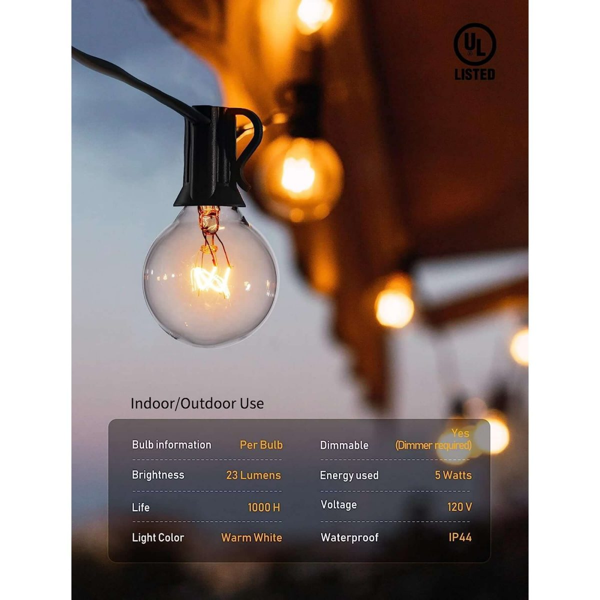 Pack of 2 Led Hanging String Lights