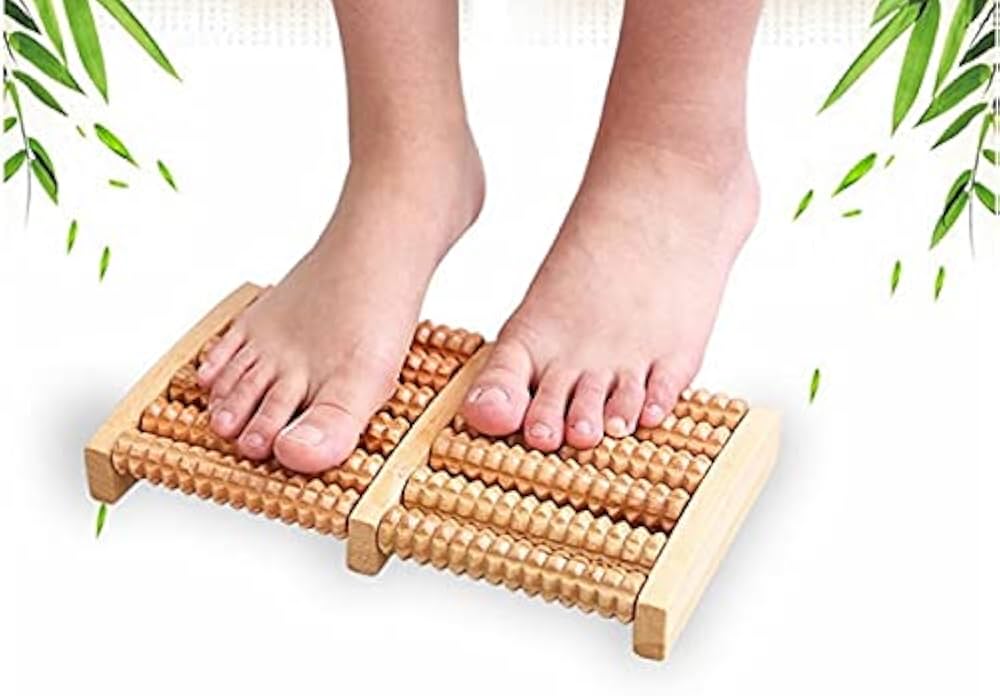 Wooden Roller Foot Massager