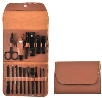 16 Piece Manicure Pedicure Nail Care Set Cutter Clippers Kit