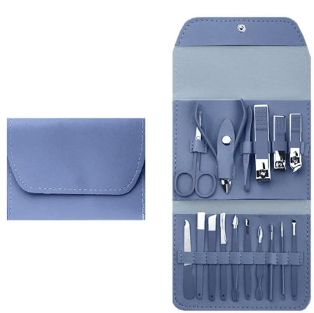 16 Piece Manicure Pedicure Nail Care Set Cutter Clippers Kit