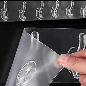 2 PLASTIC ADHESIVE 6 HOOK STICKER PATTI