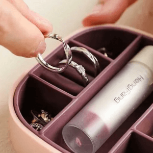 Portable Jewelry Box with Mirror