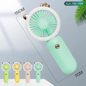 Mini Hand Fan Wrist Hanging Portable Fan Light USB Rechargeable Hand Fan