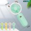 Mini Hand Fan Wrist Hanging Portable Fan Light USB Rechargeable Hand Fan