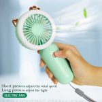 Mini Hand Fan Wrist Hanging Portable Fan Light USB Rechargeable Hand Fan