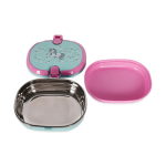 Space Explorers Stainless Steel Lunch Box With Clip Closure