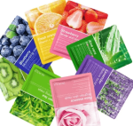 Pack of 10 5 Fruit Plant Extract Moisturizing , Skin Care Sheet Masks (RANDOM) 