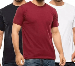 Basic Plain T-Shirts for Men - Pack of 3