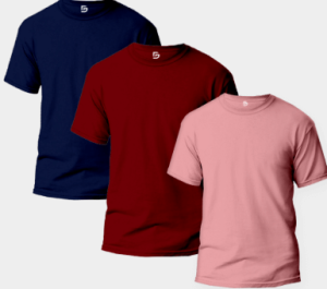 Basic Plain T-Shirts for Men - Pack of 3