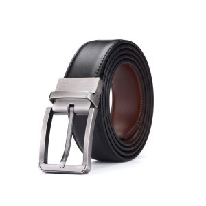 Black & Brown Double Side Leather Belt For Men