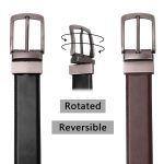 Black & Brown Double Side Leather Belt For Men