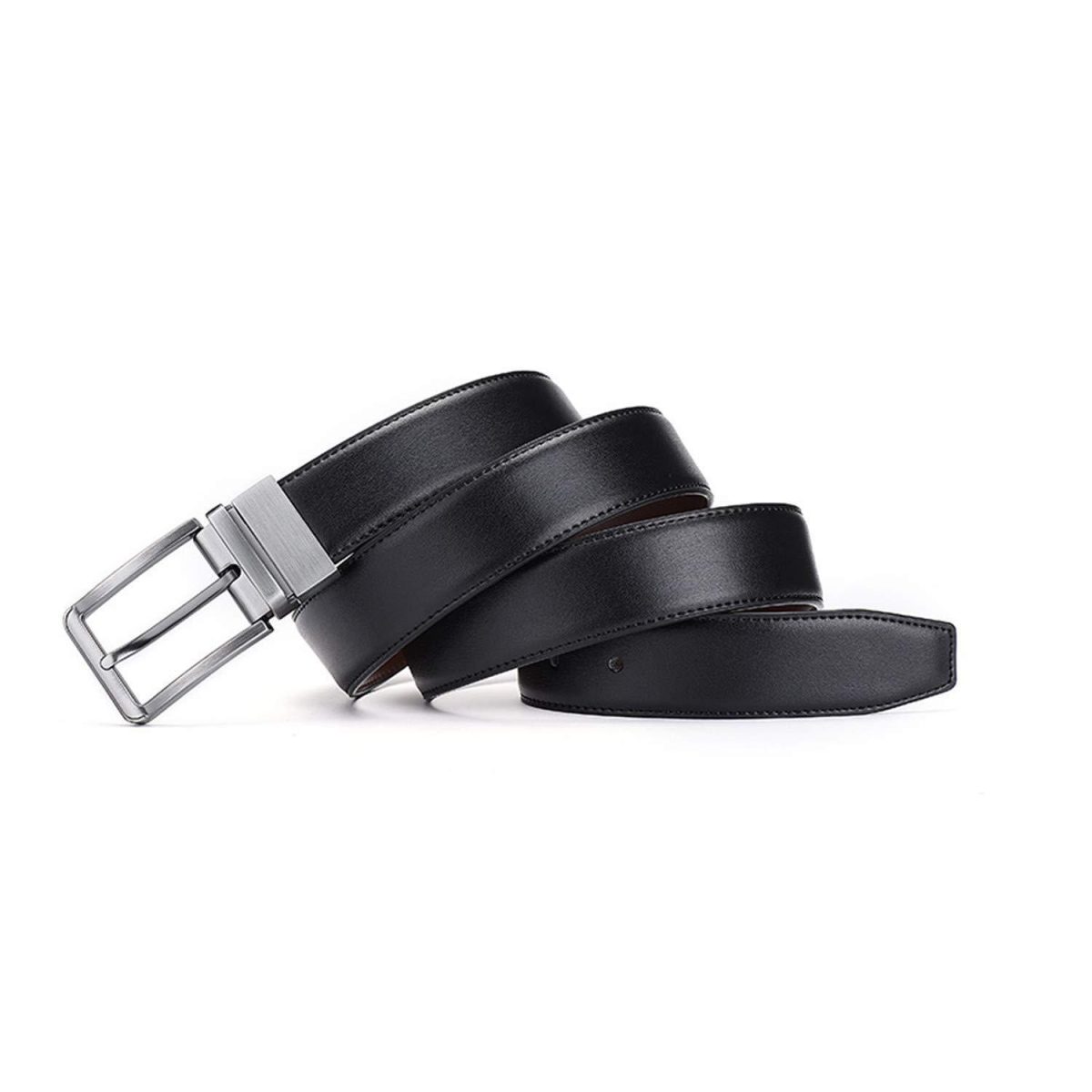 Black & Brown Double Side Leather Belt For Men