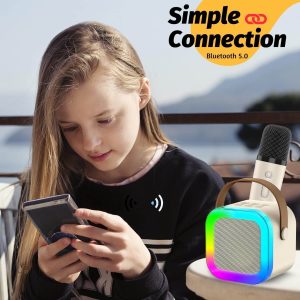 K12 Mini Audio Microphone Karaoke Family Wireless Bluetooth Speake