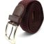 Men Elastic Stretch Belt Brown