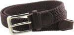 Men Elastic Stretch Belt Brown