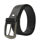 Plain Black Leather Belt