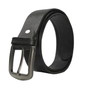 Plain Black Leather Belt