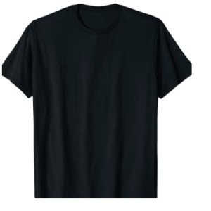 Black Plain Basic T-shirt For Men