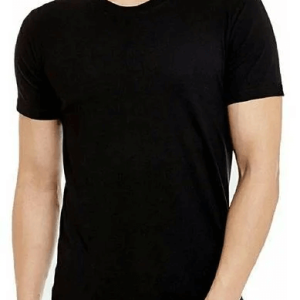 Black Plain Basic T-shirt For Men