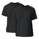 Pack of 2 Black Plain Basic T-shirt For Men