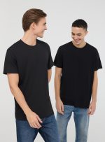 Pack of 2 Black Plain Basic T-shirt For Men
