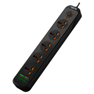 Speed-X 504PU Power Strip 5 Sockets + 2 USB + 2 Type-C (2M Cable)