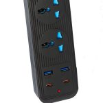 Speed-X 504PU Power Strip 5 Sockets + 2 USB + 2 Type-C (2M Cable)