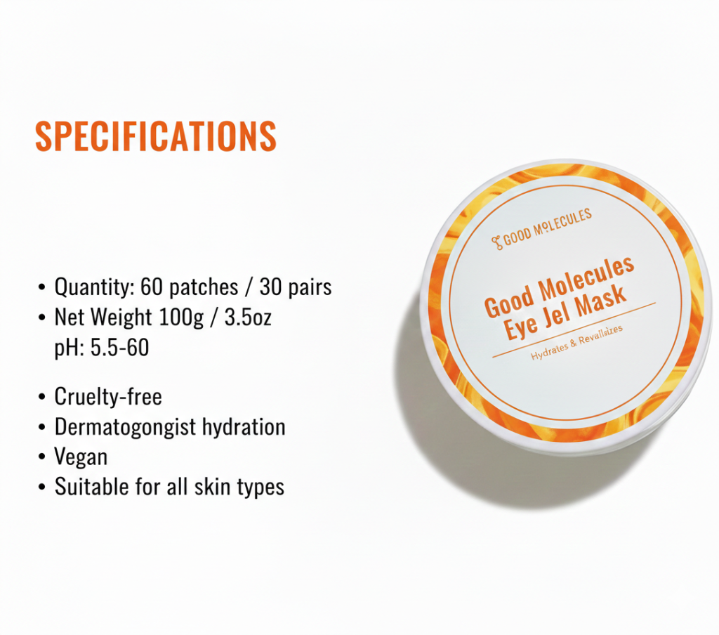 Good Molecules Eye Gel Mask for under eye puffiness hydration and tired eyes in Pakistan